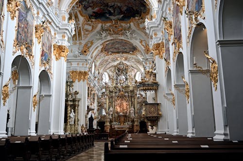 Golden, Ornamented Interior of Church