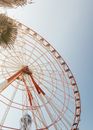 Ferris wheel enlighten by sun