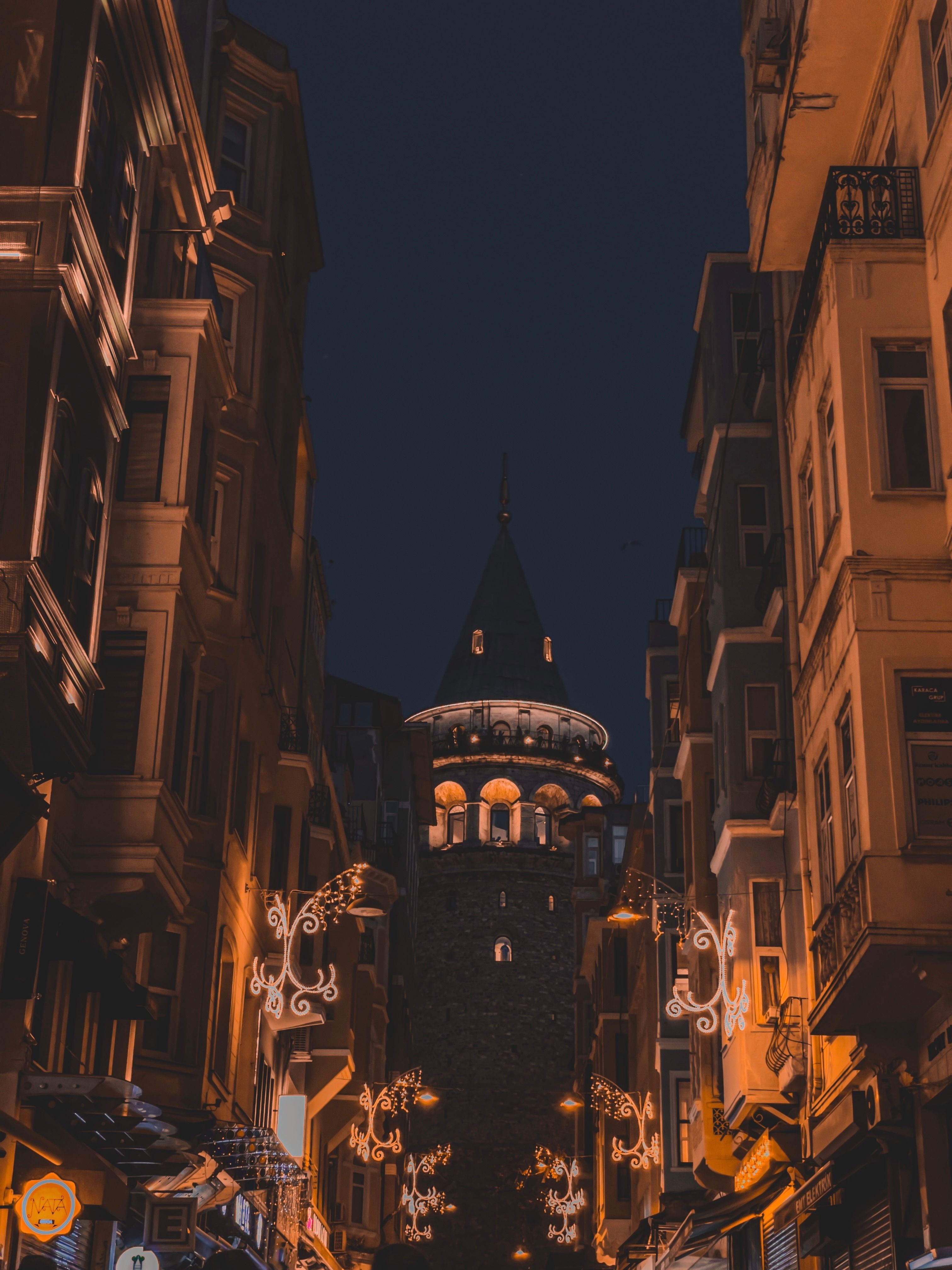 A View of the Galata Tower at Night · Free Stock Photo