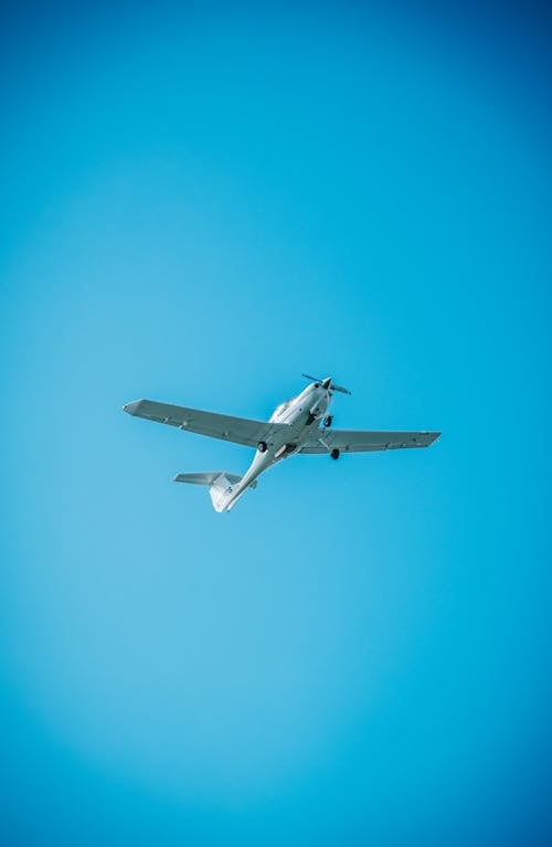 垂直ショット, 航空機, 青空の無料の写真素材