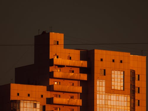 Concrete Building During Golden Hour 