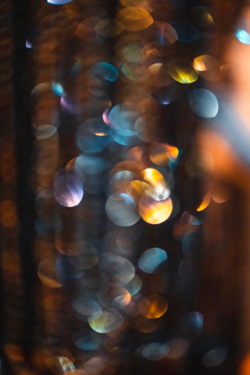 Free Vibrant abstract image of colorful bokeh lights creating a dreamy ambiance. Stock Photo