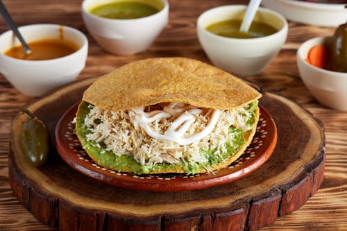 Close Up Photo of Tostada