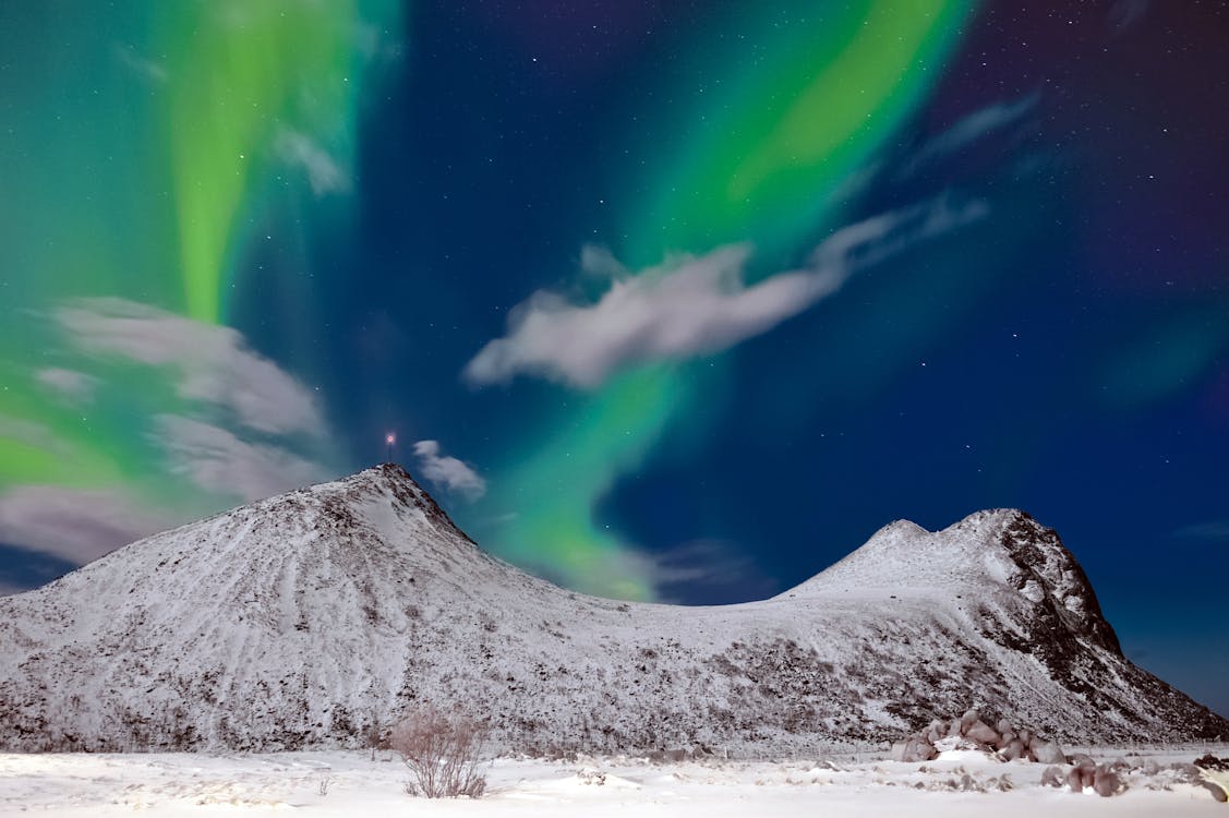 Aurora Polaris on Sky in Myrland, Norway