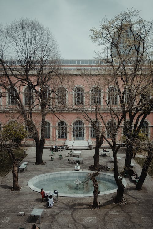 Free Drone Shot of the ITU Faculty of Architecture Stock Photo