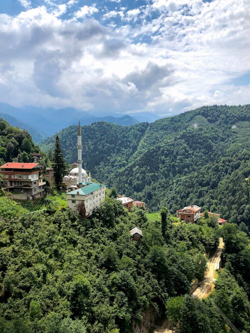 Fotobanka s bezplatnými fotkami na tému hora, letecké snímkovanie, mešita