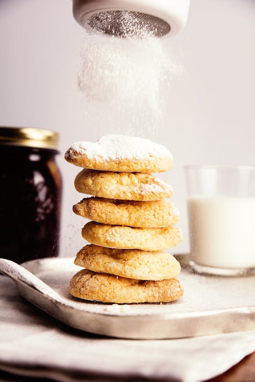 Free Powdering Homemade Cookies Stock Photo