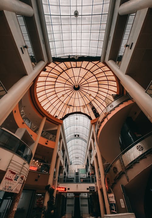 Low Angle Shot of a Shopping Mall