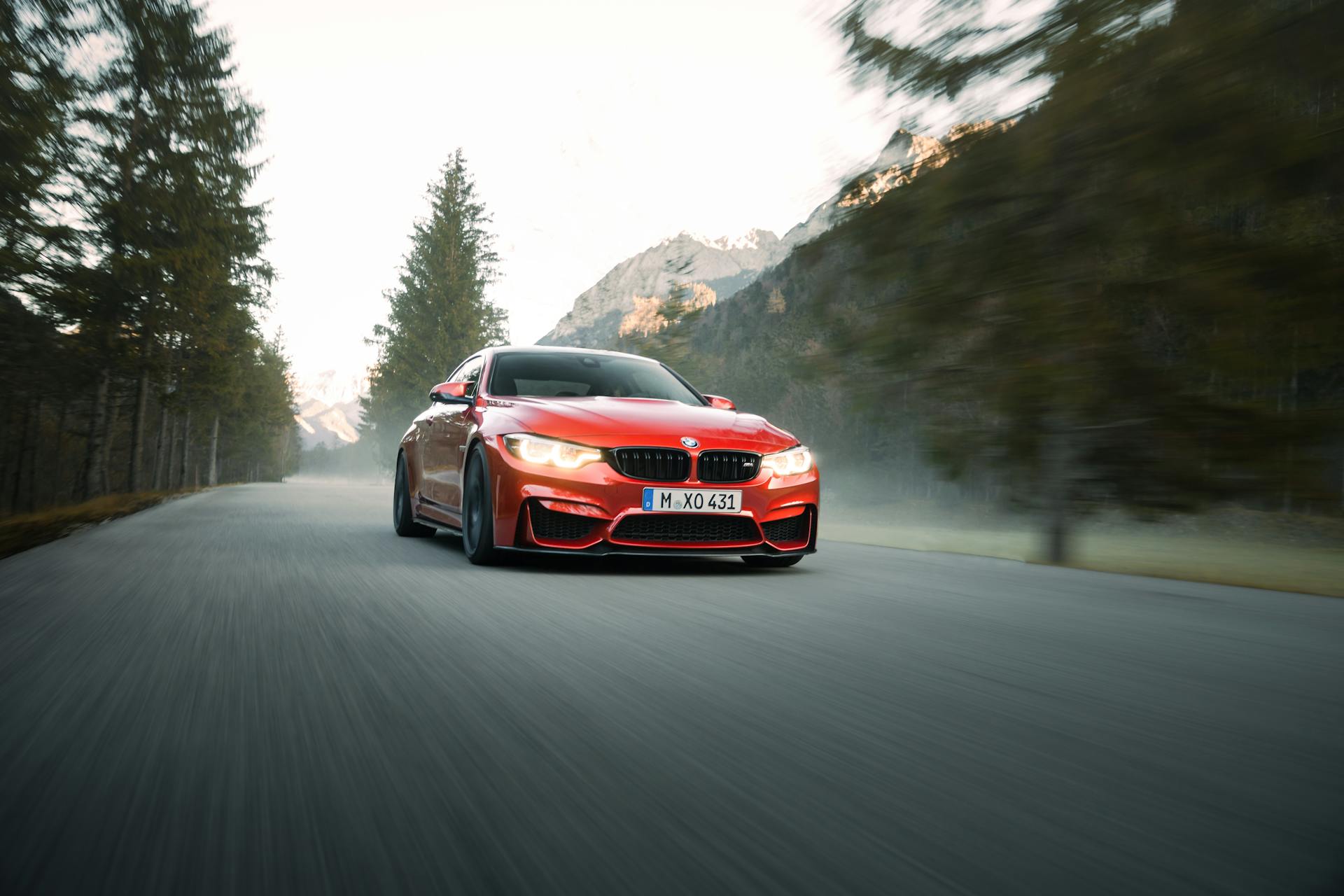 Red BMW Series 4