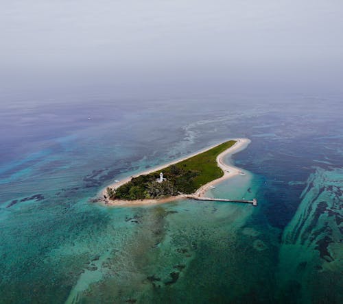 Drone Shot of Island in Ocean
