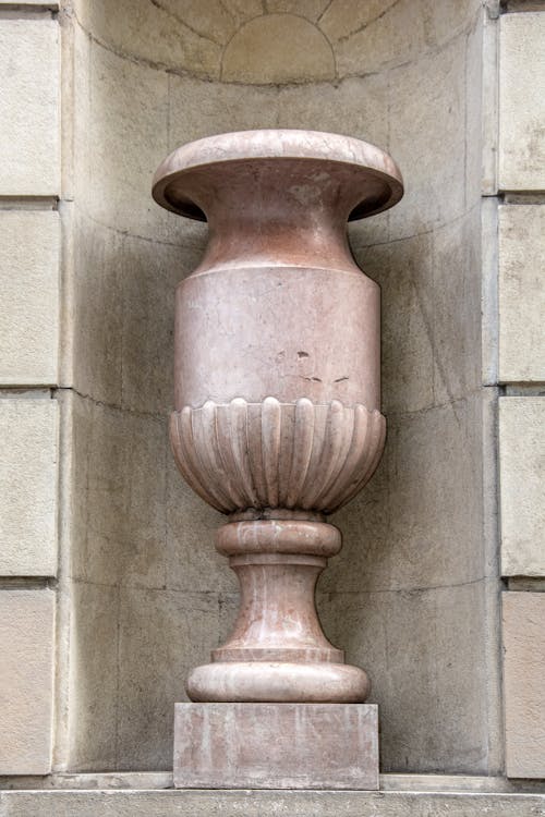 Marble Vase Statue in Stone Building