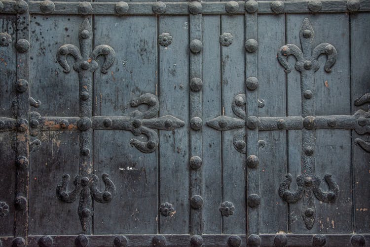 Close Up Of Medieval Gate