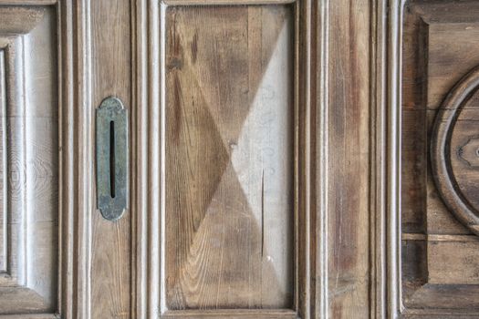 Close-up Shot of an Old Wooden Door