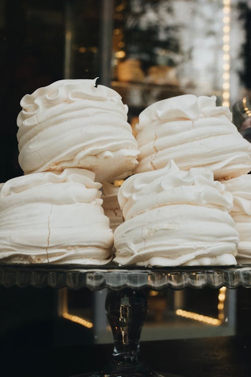 Reflection of Meringues on a Tray