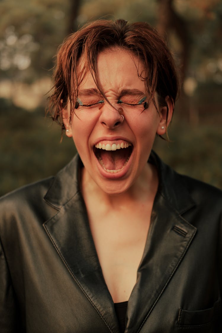 Portrait Of A Woman Screaming 