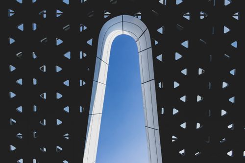 Free Explore the striking modern architecture design with geometric patterns in Mexico City. Stock Photo