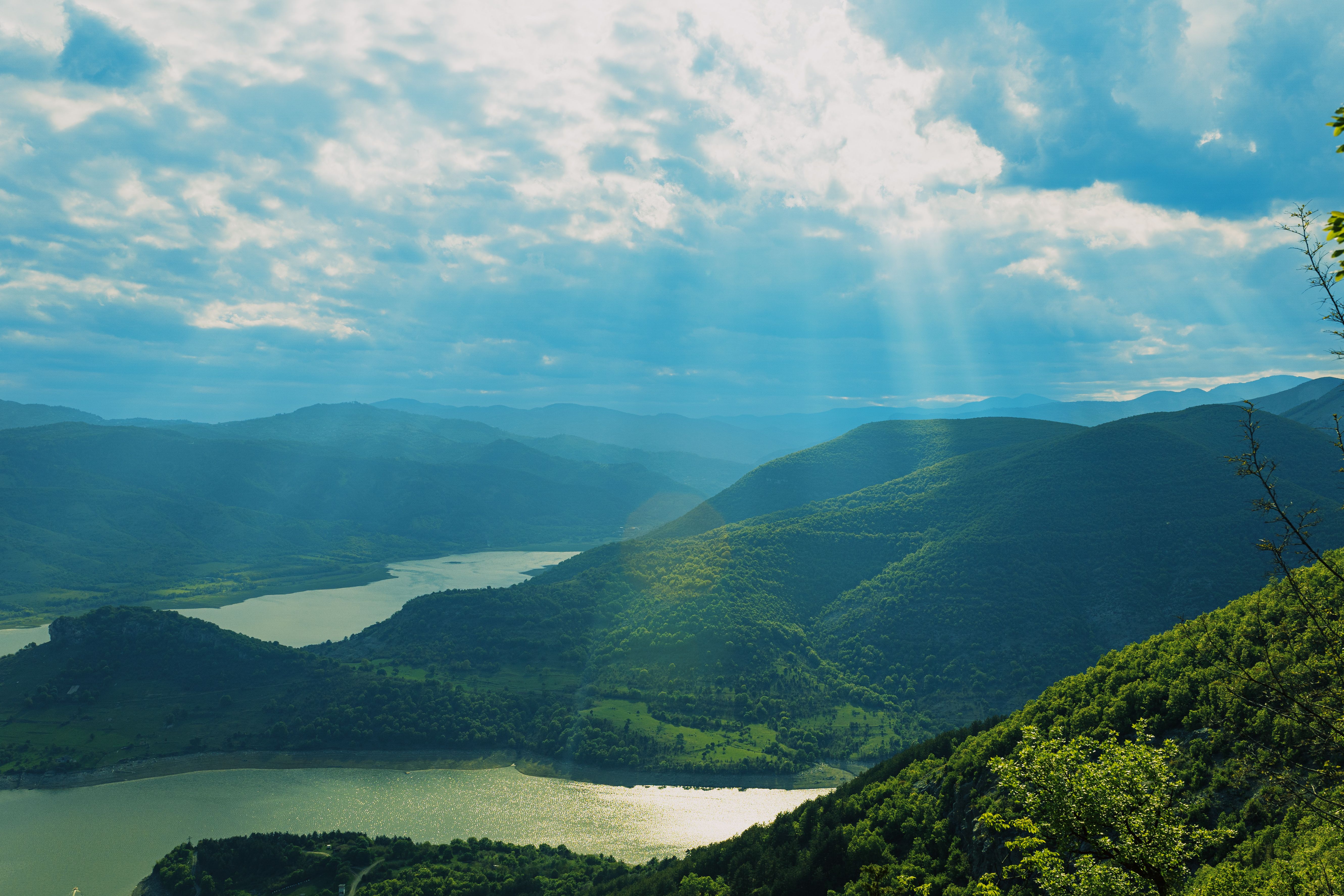 Aerial Photography of Green Mountains under the Cloudy Sky · Free Stock ...