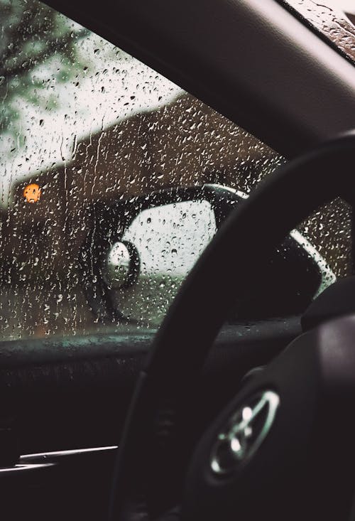 Základová fotografie zdarma na téma auto, déšť, dešťové kapky
