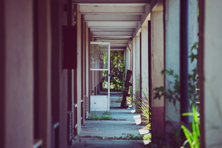 Corridor In Abandoned Motel