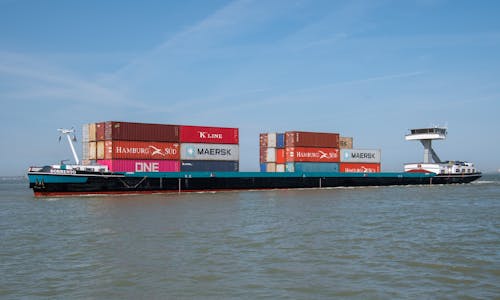 Container Ship on the Ocean