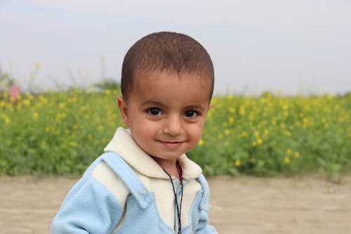 Close-Up Shot of a Cute Little Boy