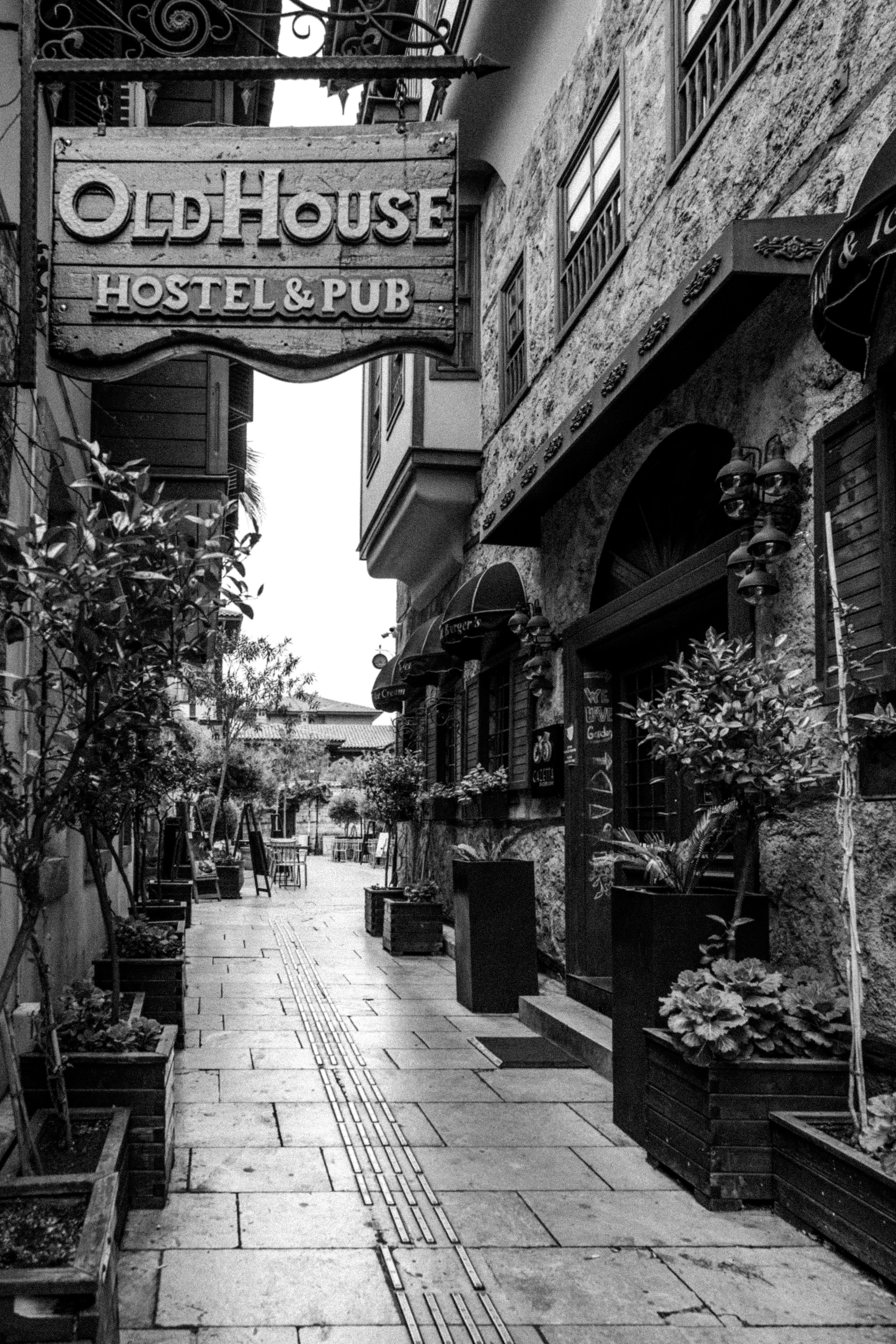 Old Town in Black and White · Free Stock Photo