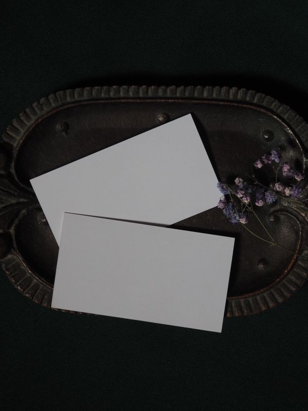A premium Custom die-cut business card mockup by Inkgility on a styled, branded background