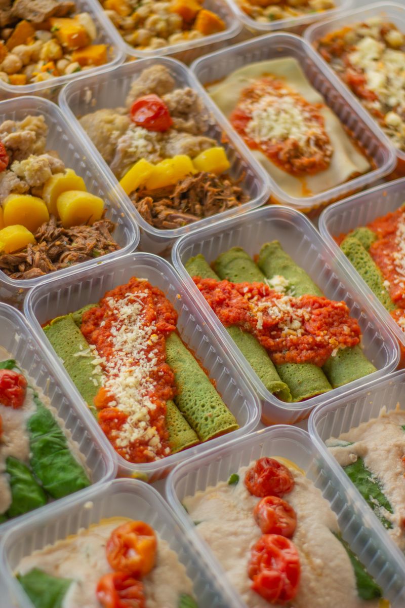 Preparacion de comidas saludables con porciones medidas para la semana