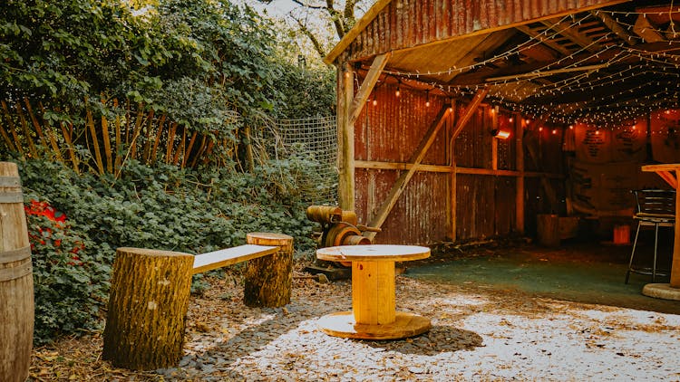 Rustic Bar In A Barn 