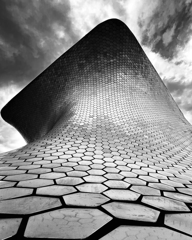 Grayscale Photo Of The Soumaya Museum 