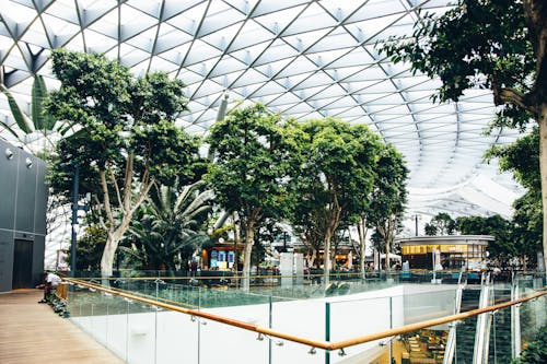 Shopping Mall with Glass Ceiling
