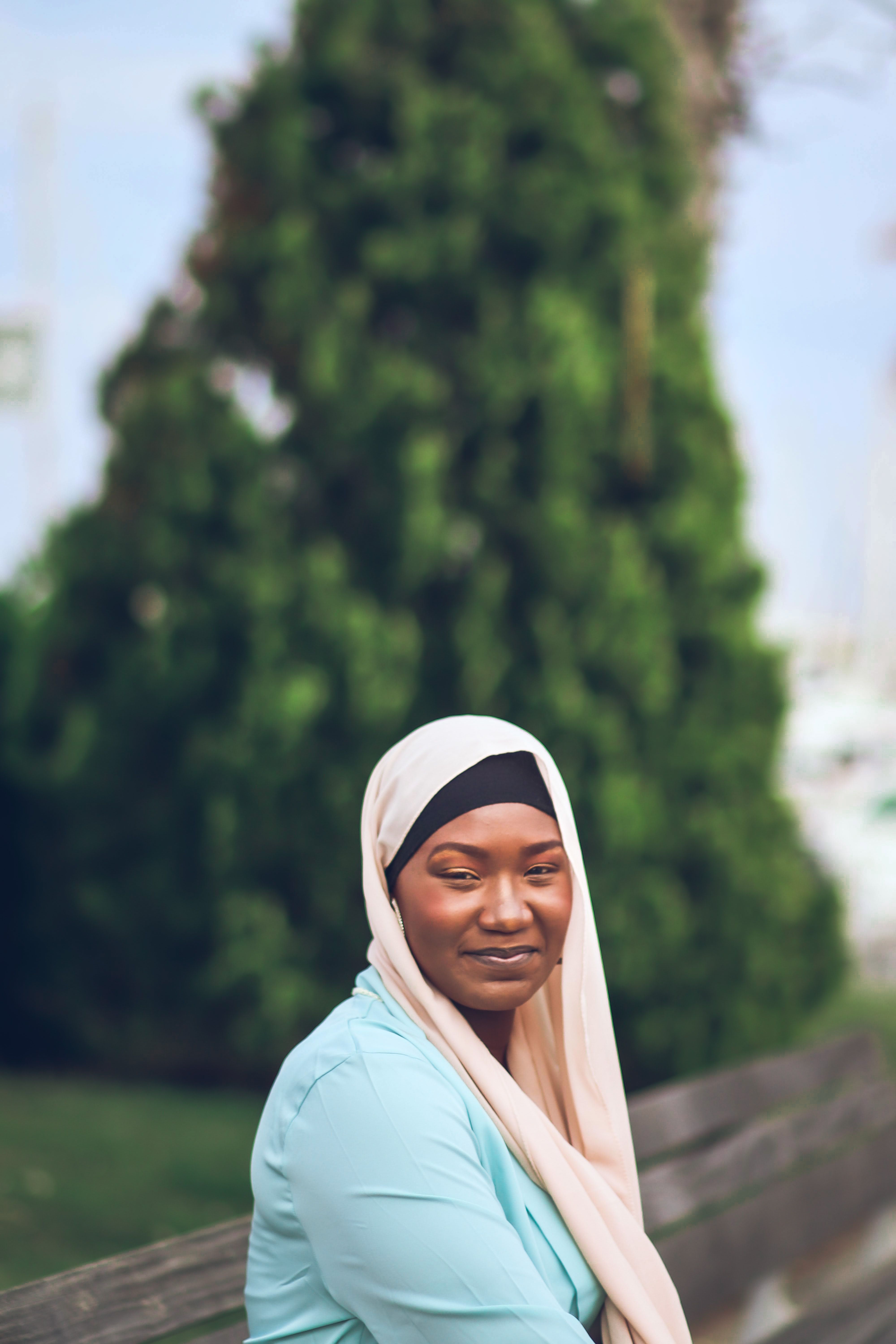 A Woman in White Hijab · Free Stock Photo