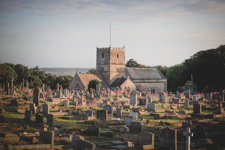 Tombstones In The Cemetery