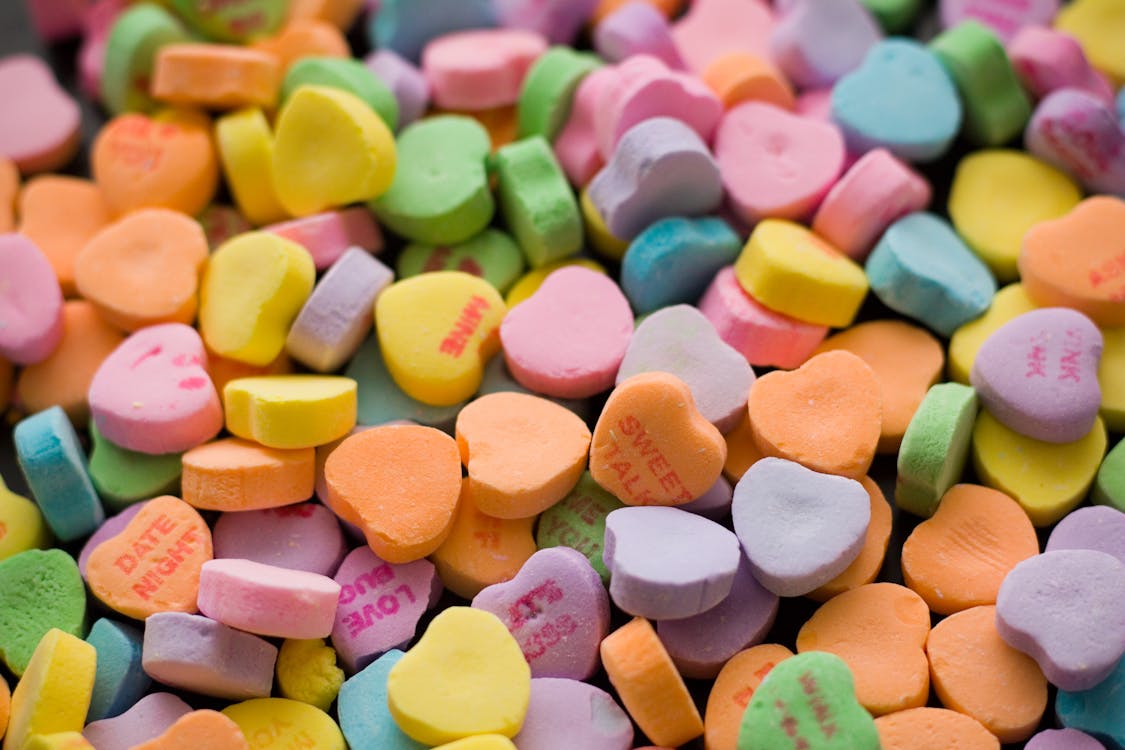 Bunch of Heart-shaped Assorted-color Tablets