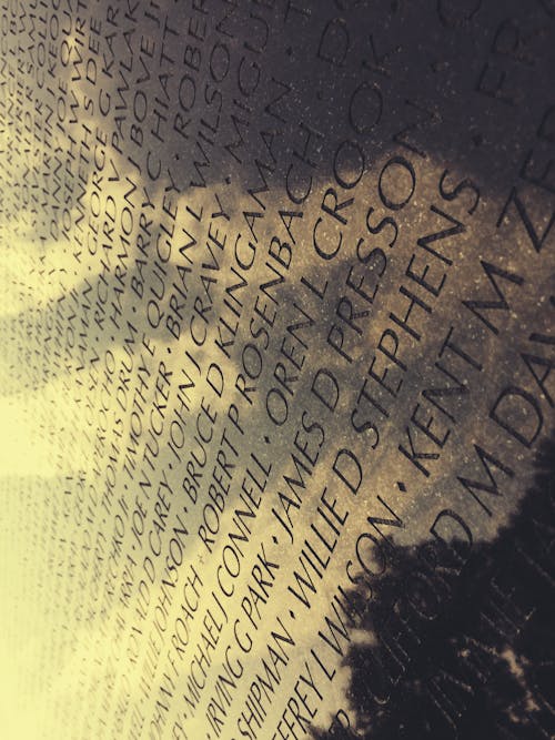 Free stock photo of vietnam, wall, washington dc