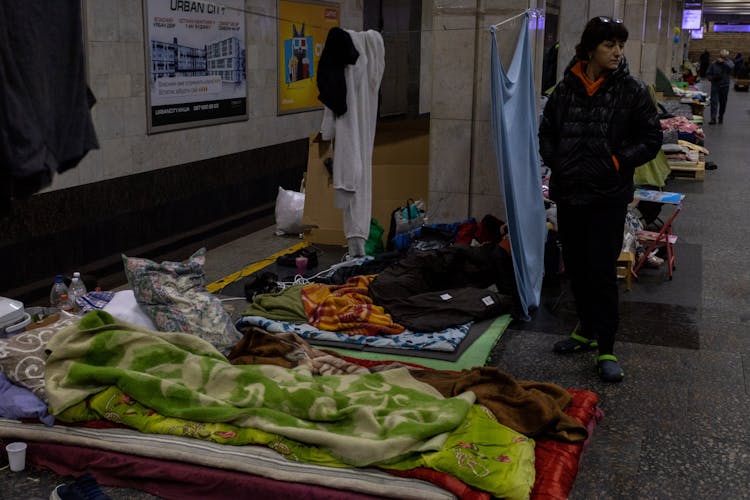 Refugees Sleeping At Station