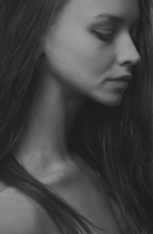 Grayscale Photography of a Woman