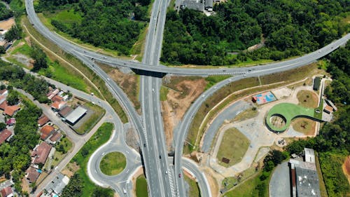 Aerial Shot of a Road Network