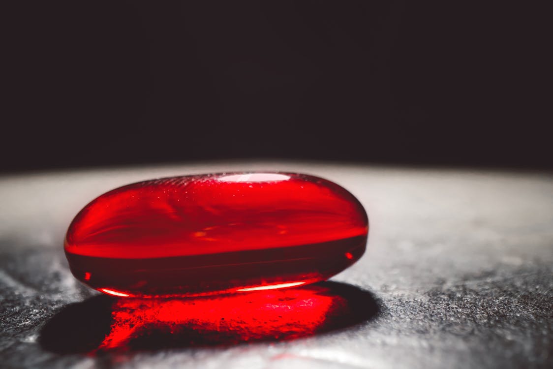 Free stock photo of macro photography, red pill