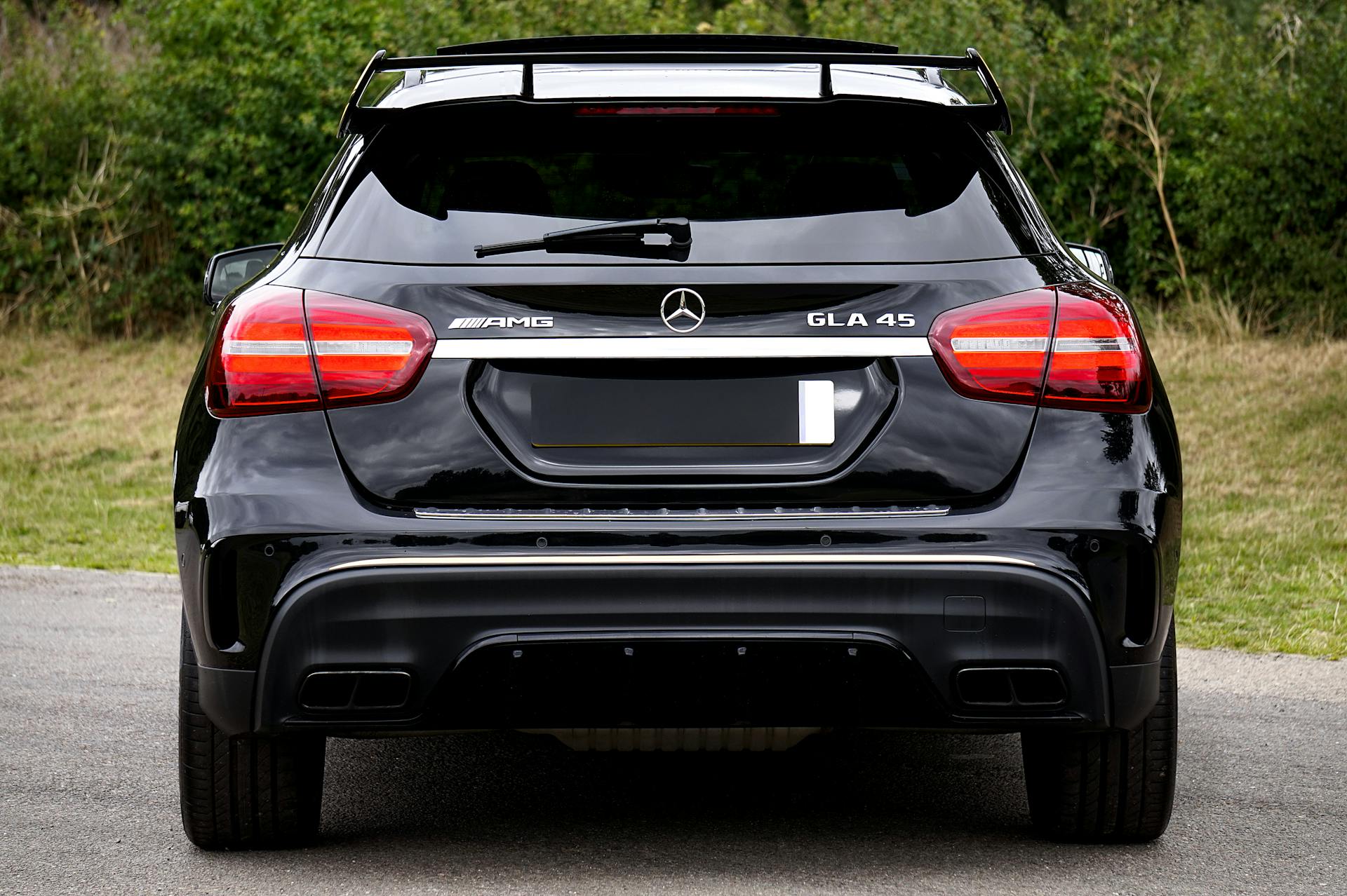 Black Car Parked on the Street