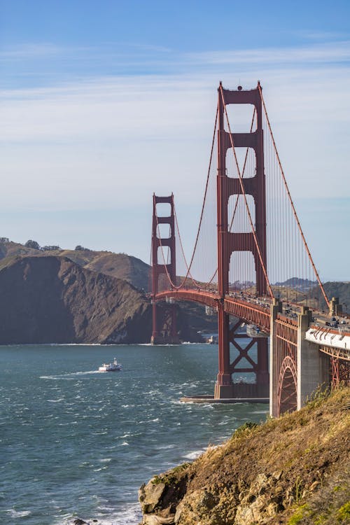 Kostnadsfria Kostnadsfri bild av bro, Golden Gate-bron, hängbro Stock foto