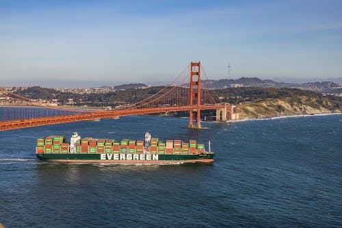 Ingyenes stockfotó függőhíd, Golden Gate híd, hajó témában