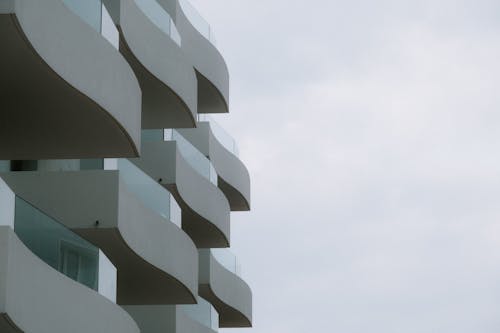 Curved Balconies of an Apartment Building