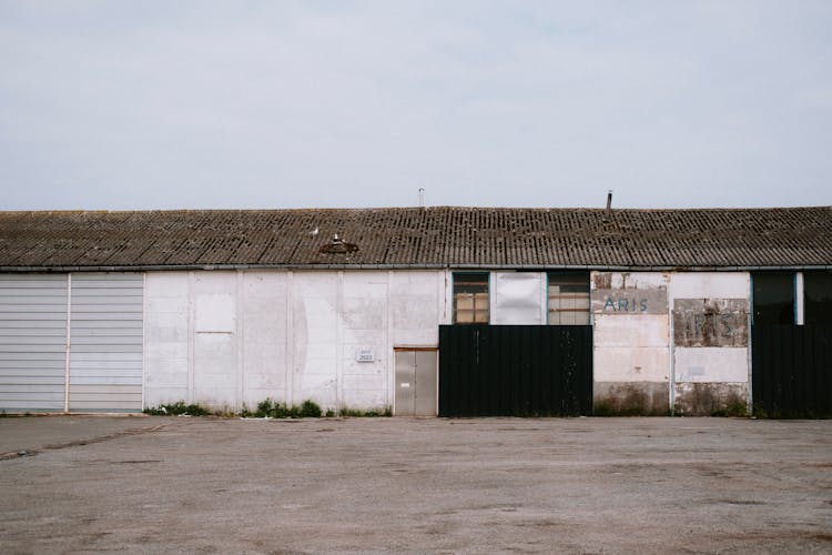 Warehouse Building With Empty Maneuvering Area