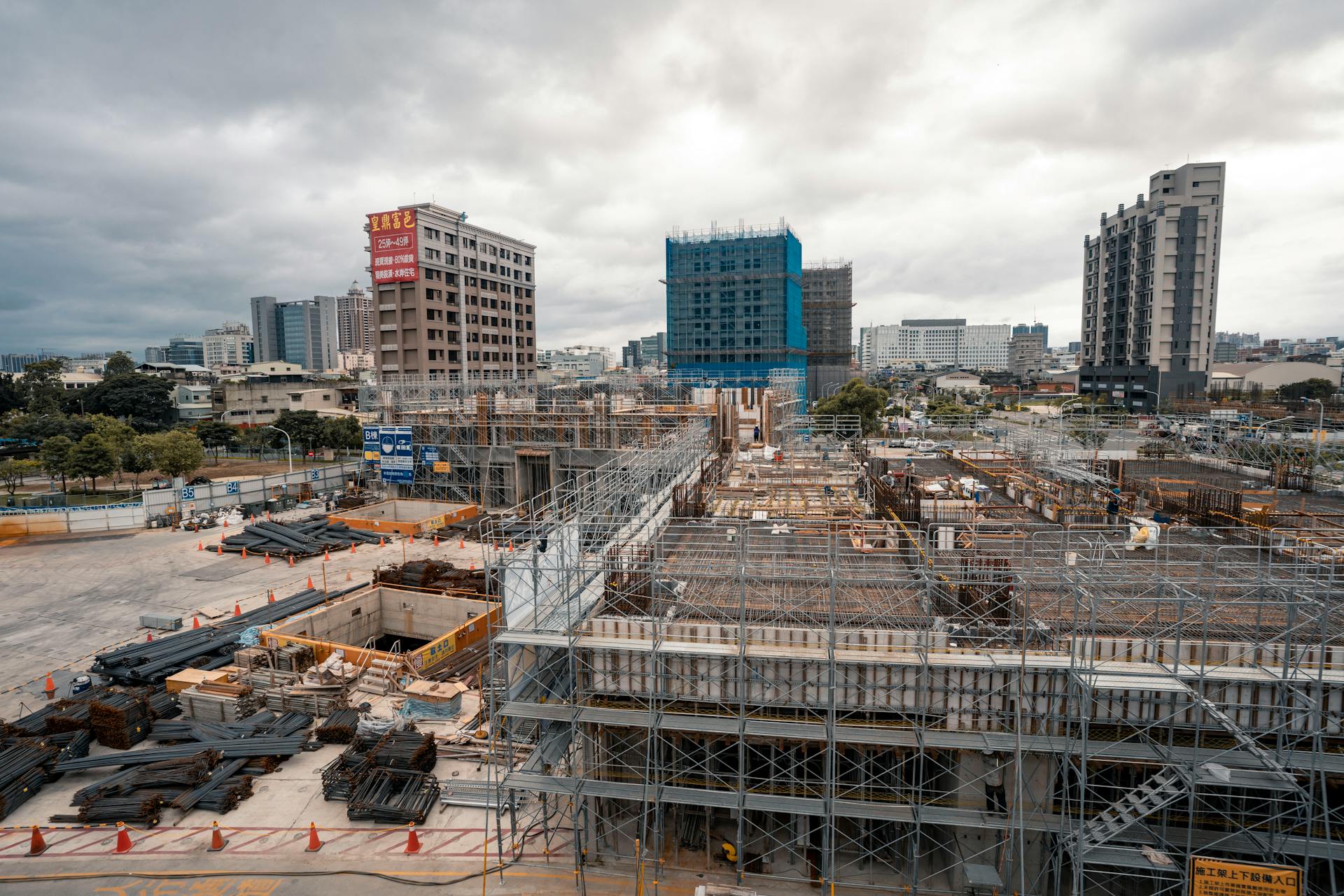 A Construction Site in a City