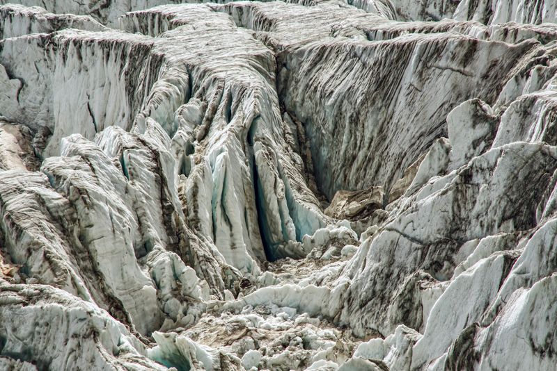 Rugged ice crevasses on a glacier — photo by Susanne Jutzeler, suju-foto on Pexels