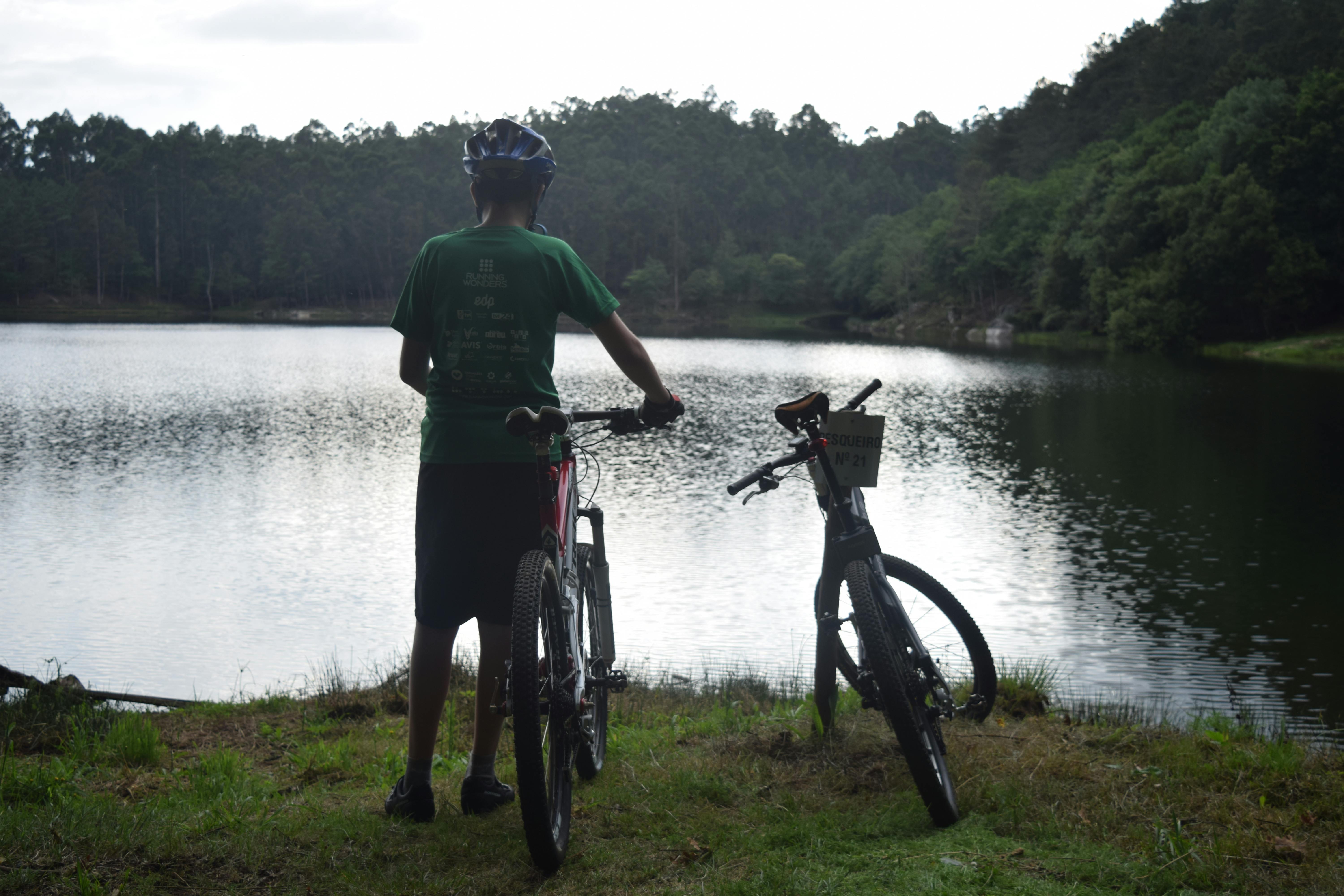 Free stock photo of bike, bike rider, lake