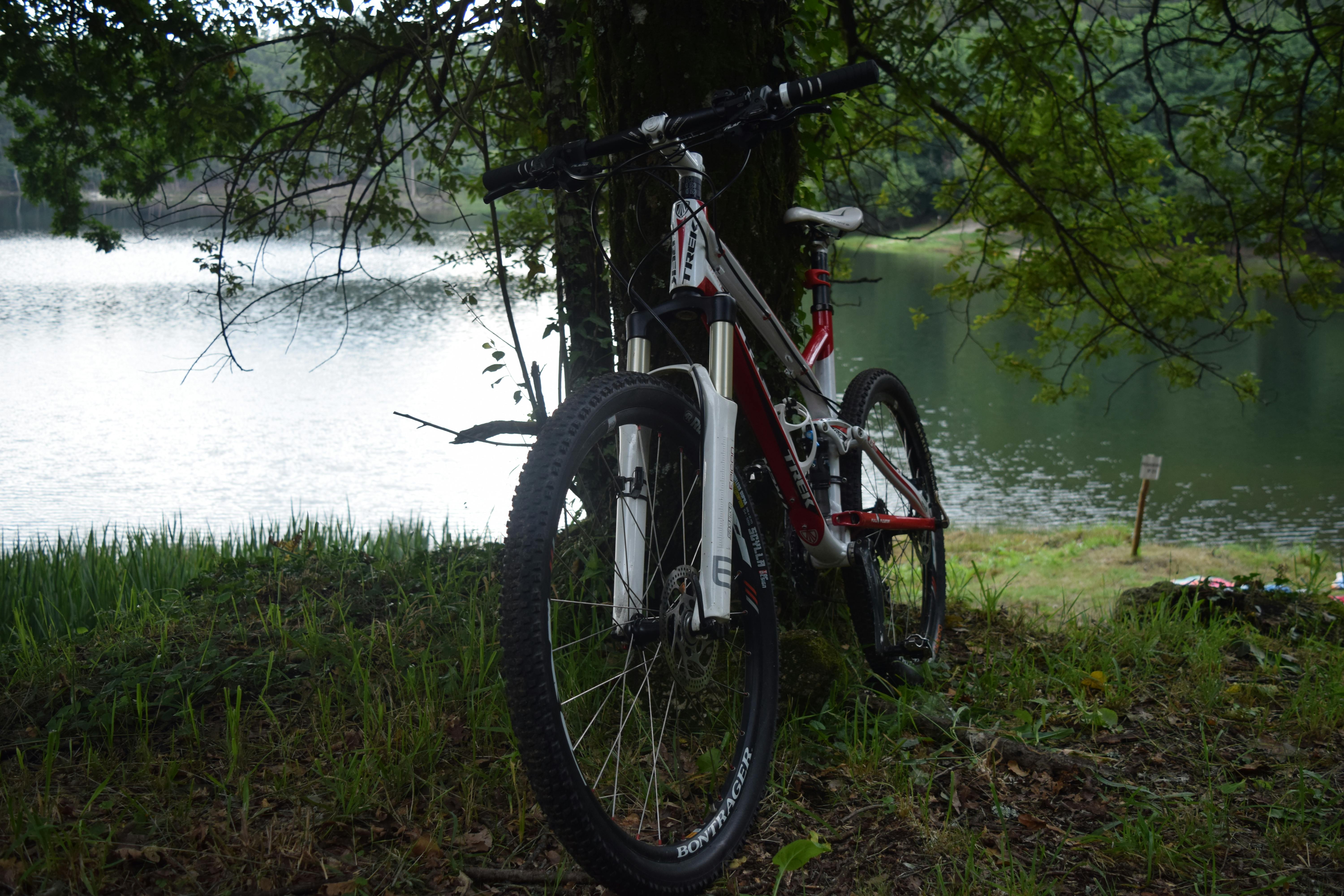 Free stock photo of bike, bike rider, lake