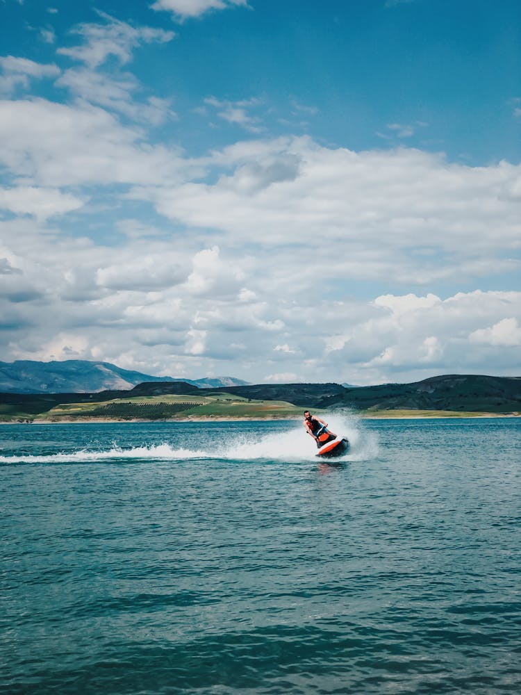 A Person Riding A Jetski