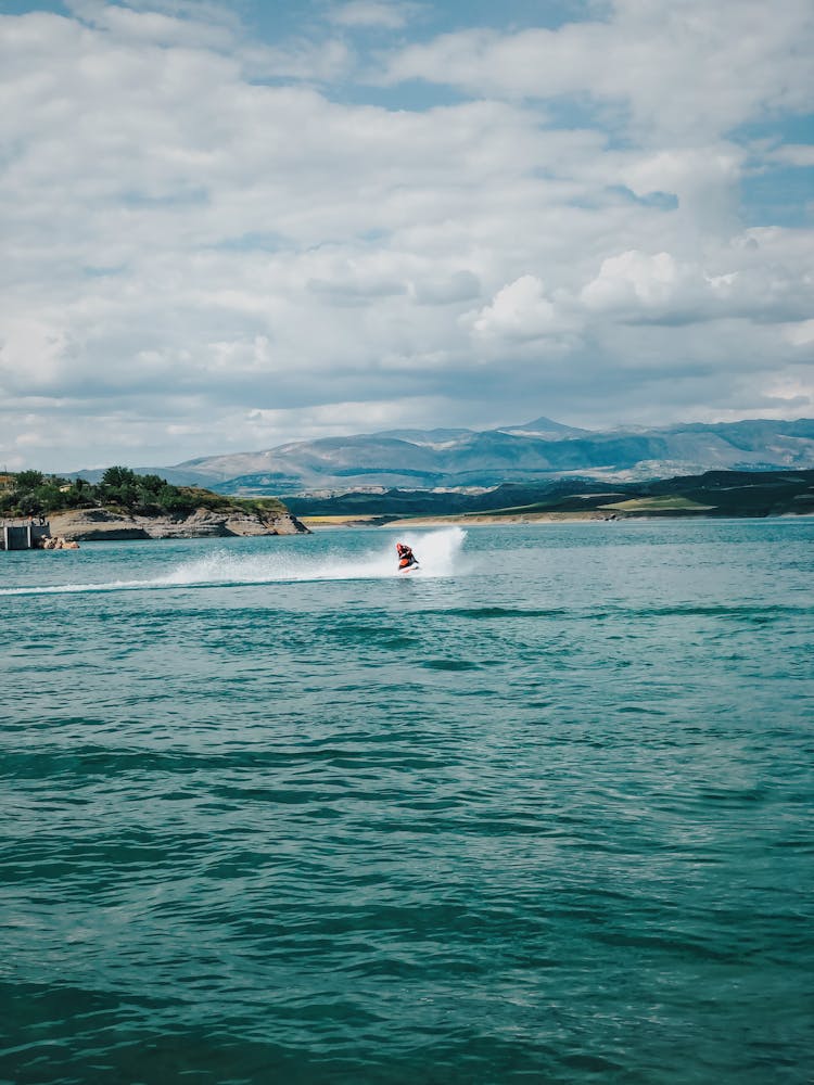 A Person Riding A Jetski